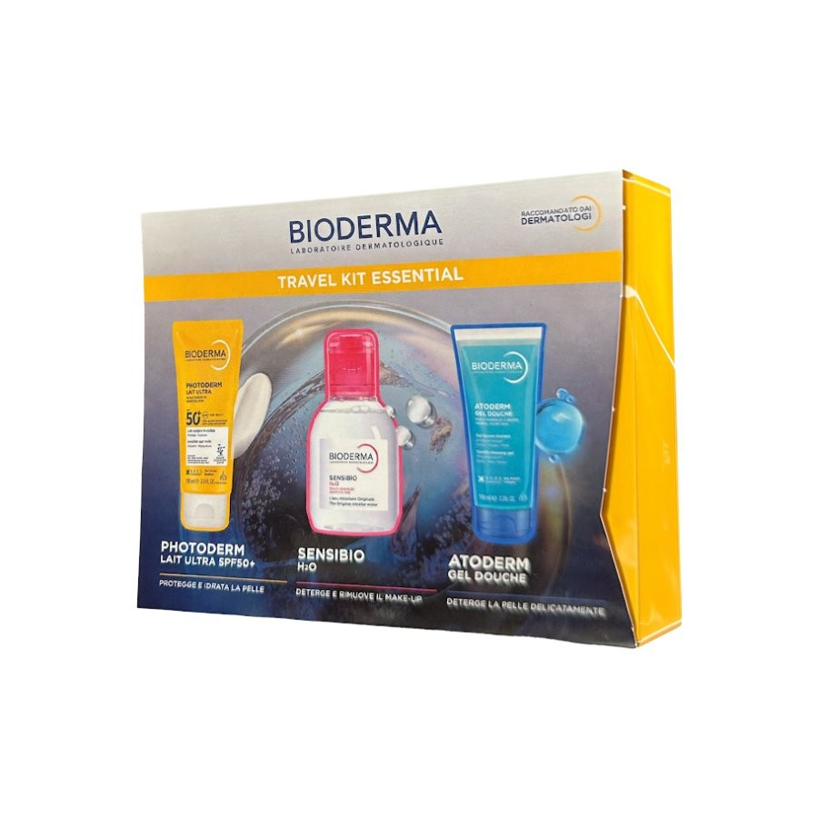 Bioderma Travel Kit Summer Essential - Kit da viaggio per la cura e la protezione solare, 3 x 100 ml