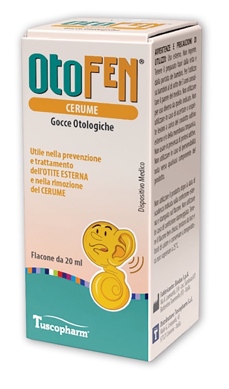 Tuscopharm Otofen Cerume Gocce otologiche per la rimozione del cerume, 20 ml