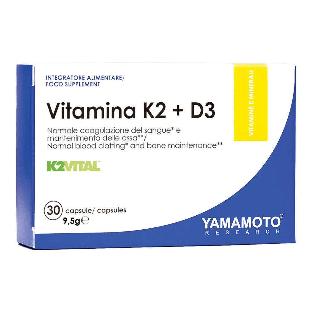 Yamamoto Research Vitamin K2 + D3 Integratore Per La Circolazione E Le Ossa 30 Capsule