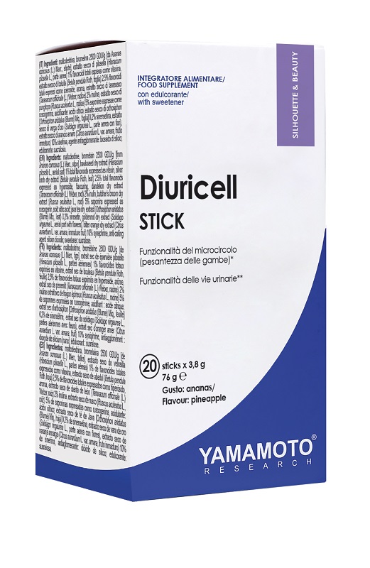 Diuricell Ananas Integratore Per Il Drenaggio Dei Liquidi Corporei La Funzionalità Microcircolo E Delle Vie Urinarie 20 Stick