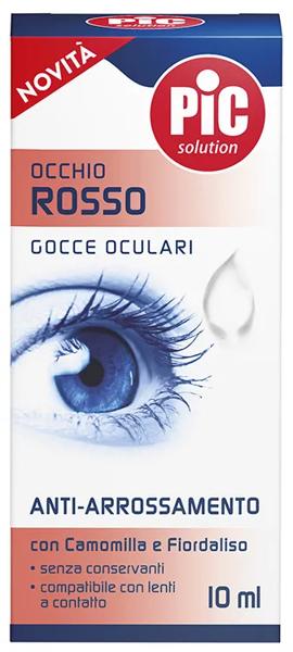 Pic Solution Gocce Oculari Occhio Rosso 10 ml Soluzione Idratante per Occhi Arrossati