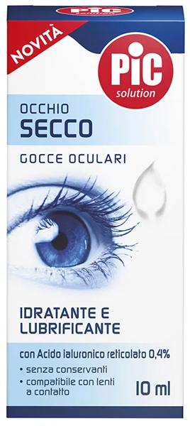 Pic Solution Gocce Oculari Occhio Secco 10 ml Soluzione Lubrificante con Acido Ialuronico
