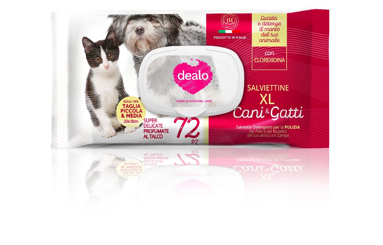 Dealo Salviette 72 Pezzi Cani Xl