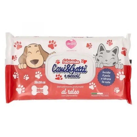 Dealo Salviettine Cani &amp; Gatti Pocket 20 Pezzi