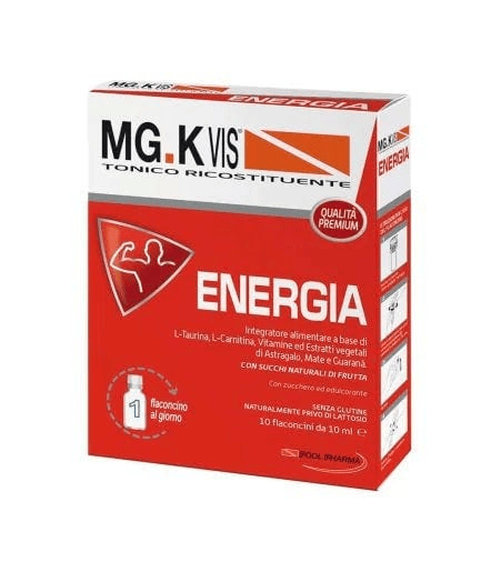 Pool Pharma Mg.K Vis Energia Integratore Tonico Ristrutturante 10 Flaconcini