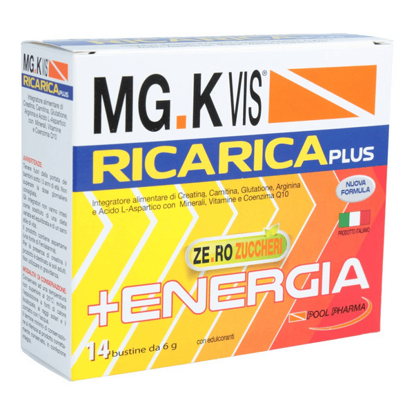 Mg.K Vis Ricarica Plus Integratore Sali Minerali E Vitamine 14 Bustine