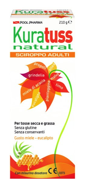 Kuratuss Natural Sciroppo Adulti Tosse Secca Grassa Gusto Miele Eucalipto 210 g