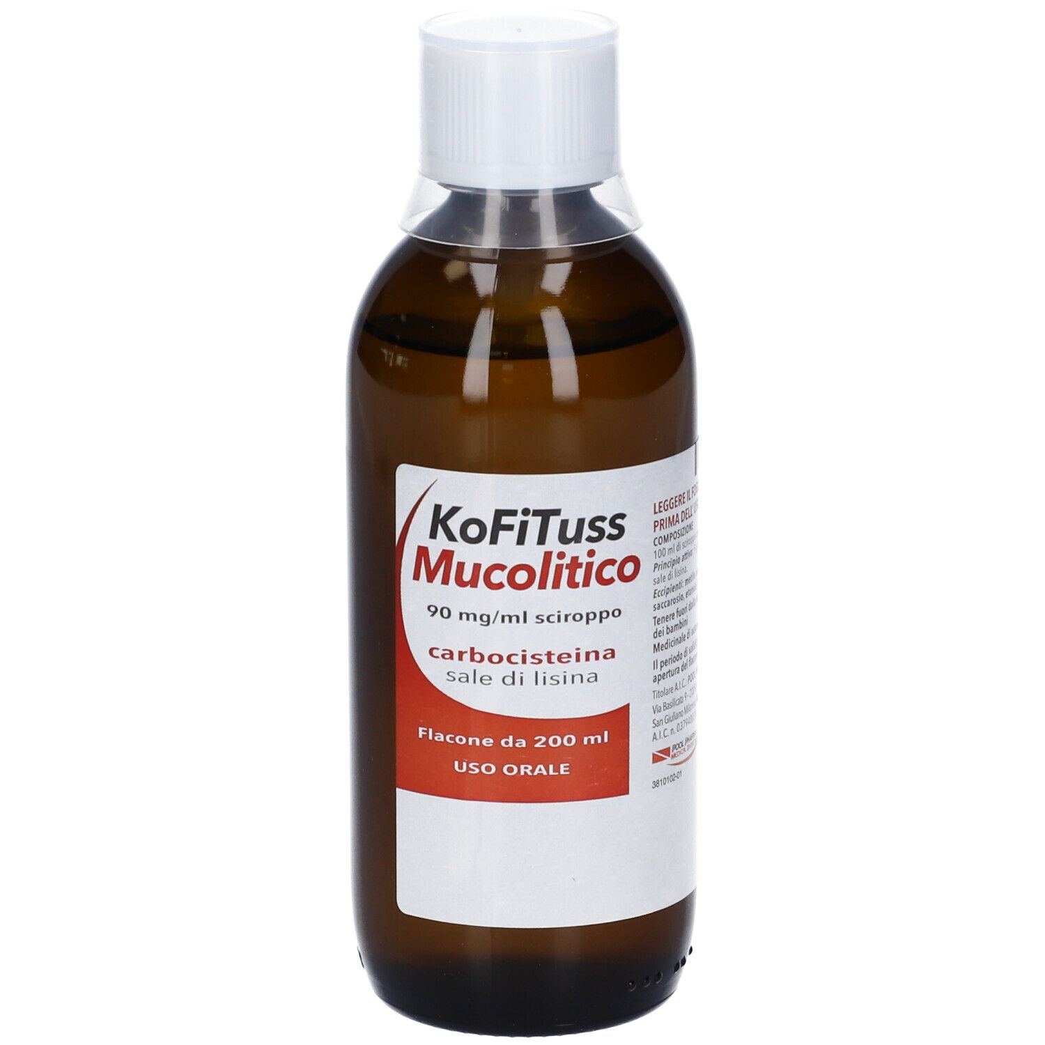 Pool Pharma Kofituss - Sciroppo mucolitico per le vie respiratorie, 200 ml