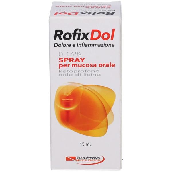 Rofixdol Infiammazione e Dolore Spray Soluzione Orale 0,16% Ketoprofene 15 ml