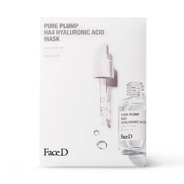 Face D Maschera Viso Idratante Rimpolpante Acido Ialuronico Pure Plump 5 Pezzi