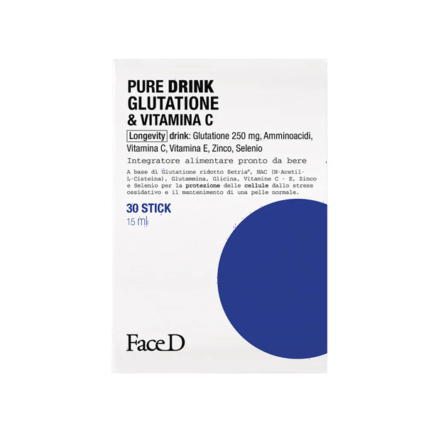 FaceD Pure Drink Glutatione & Vitamina C 30 Stick Integratore Antiossidante — confronto prezzi