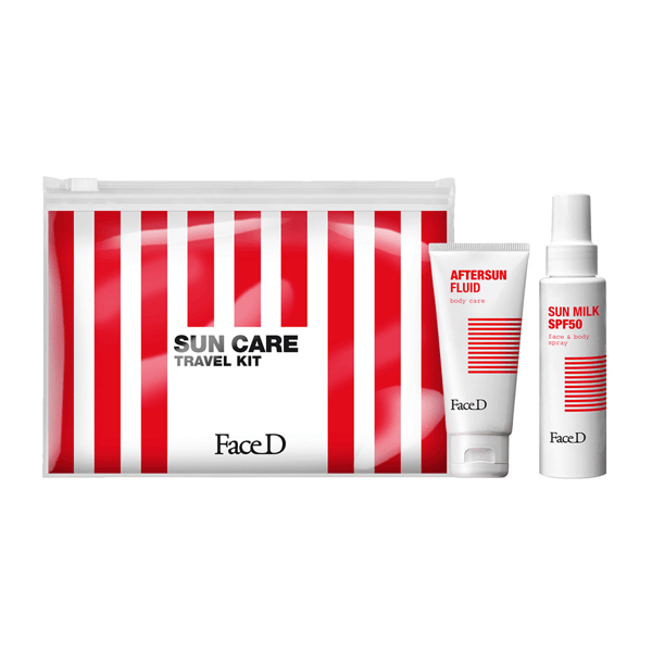 Face D Sun Care Travel Kit Latte Solare SPF50 100 ml + 1 Doposole 75 ml