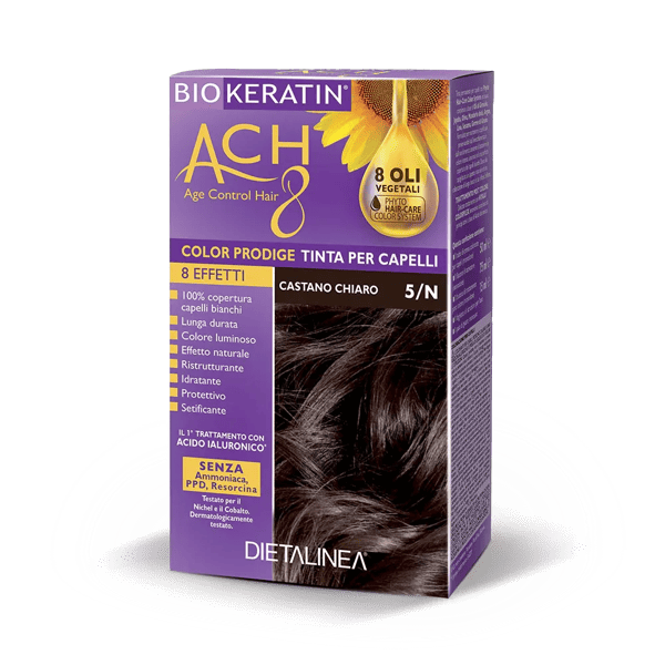 Biokeratin Ach8 Tinta per Capelli Castano Chiaro 5/N Kit Monodose