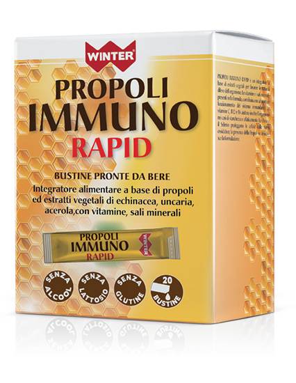 Winter Propoli Immuno Rapid Integratore Per Il Sistema Immunitario 20 Bustine