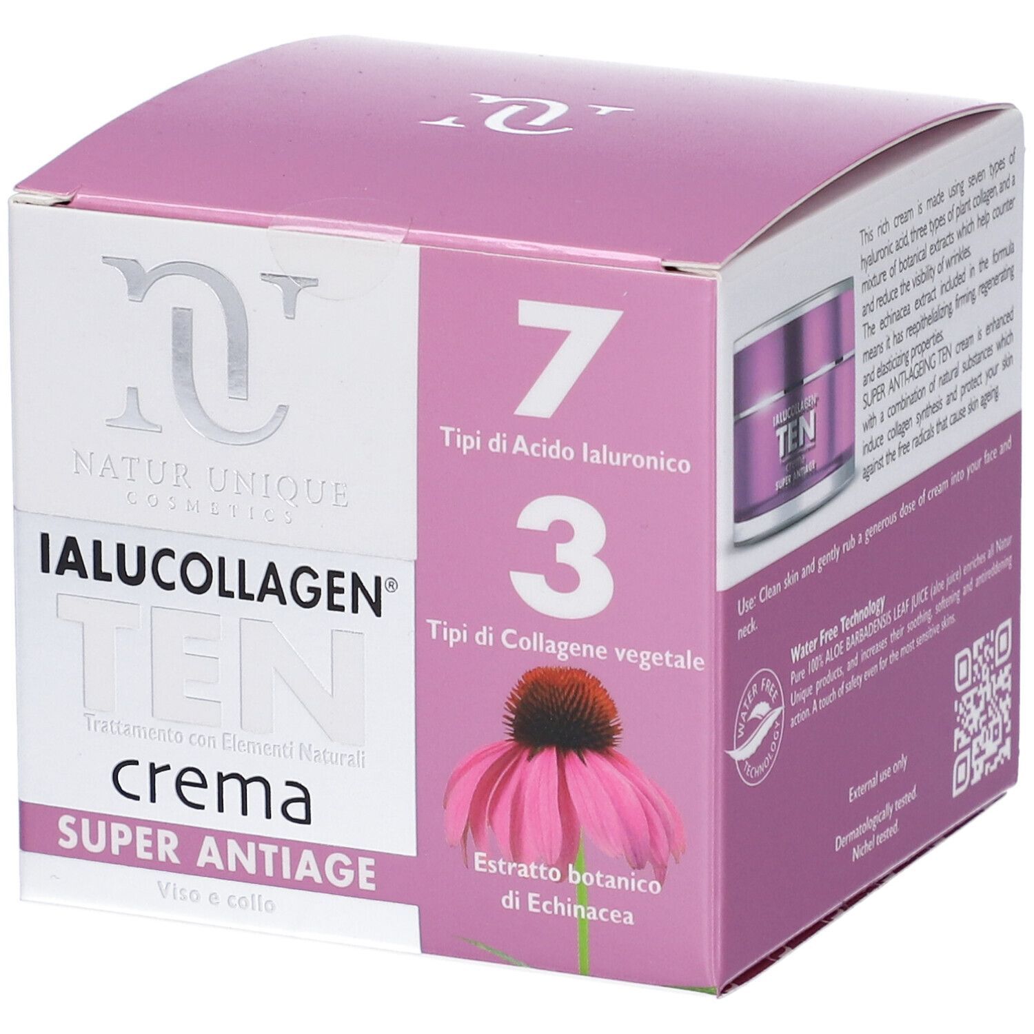 Natur Unique Ialucollagen Ten Cream Viso Super Antiage 50 ml Crema per la pelle