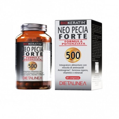 Biokeratin Neo Pecia Forte 500 Dietalinea 60 Compresse Integratore Ricrescita e Rinforzante Capelli