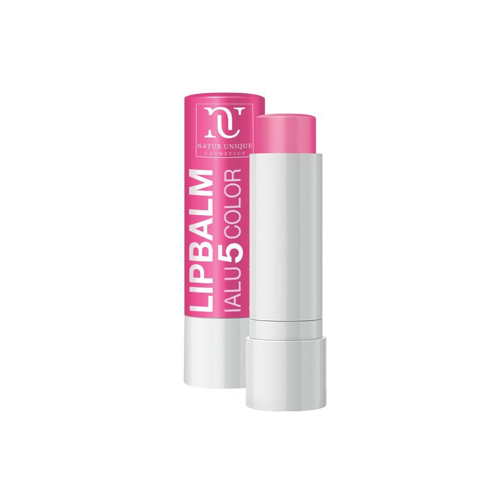 Natur Unique Balsamo labbra Ialu 5 Color rosa - Idratante e nutriente con acido ialuronico, 4,2 ml