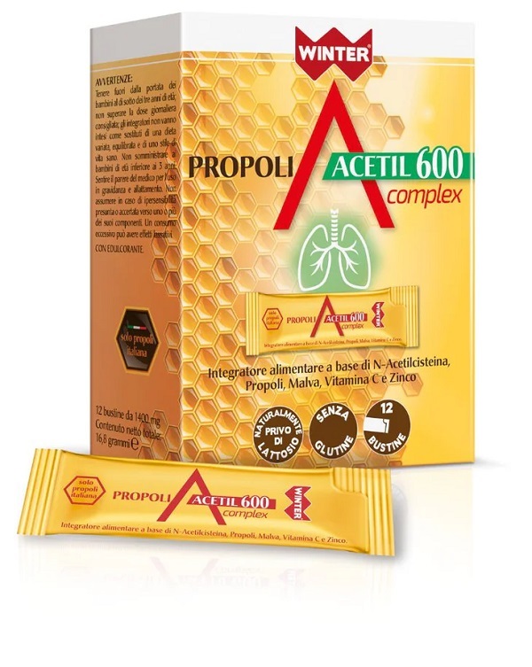 Winter Propoli Acetil 600 Complex Bustine 16,8 g Polvere per soluzione orale