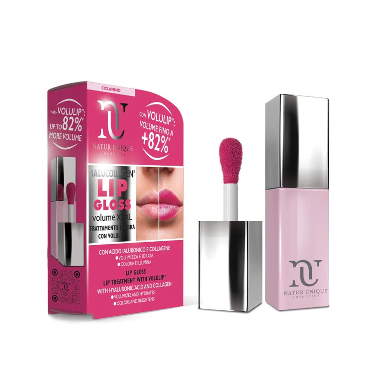 Natur Unique Ialucollagen Lip Gloss Volume Xxxl Ciclamino Trattamento Labbra Volumizzante 8ml