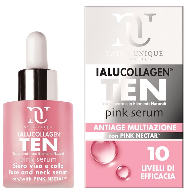 Natur Unique Ialucollagen Ten Pink Siero Multiazione Antiage Viso Collo 5ml