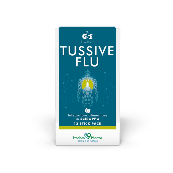 Gse Tussive Flu Sciroppo Integratore Per Le Vie Respiratorie 12 Stick Pack