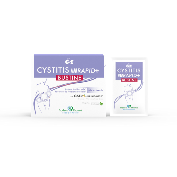 Gse Cystitis Rapid+ Integratore per Cistiti ed Irritazioni Vie Urinarie 10 Bustine