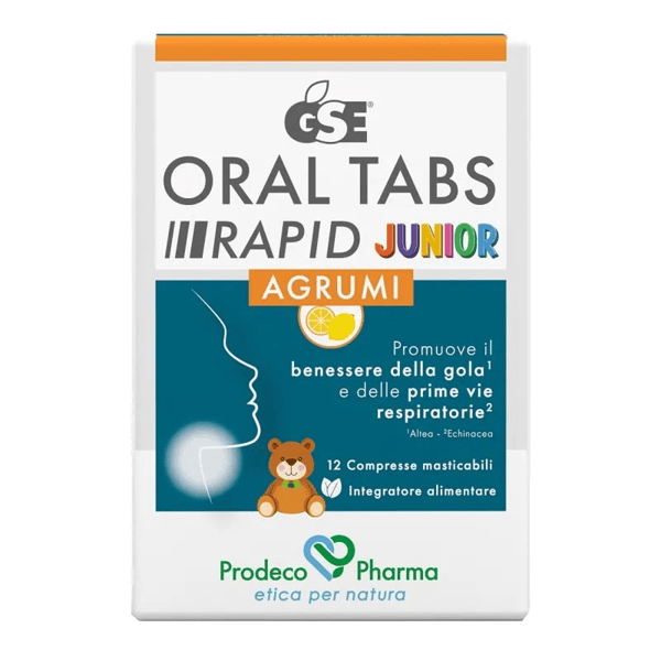 Gse Oral Tabs Rapid Junior Integratore Per Tosse Gusto Agrumi 12 Compresse
