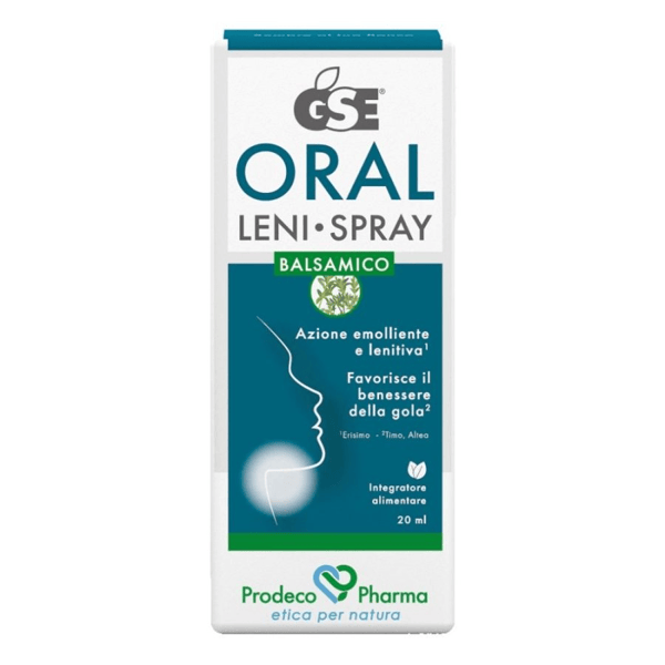 GSE Oral Leni Spray Balsamico 20 ml Lenitivo Per Gola Irritata e Secca