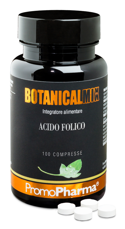 PromoPharma Botanical Mix - Supporto per la gravidanza, acido folico integratore 100 compresse