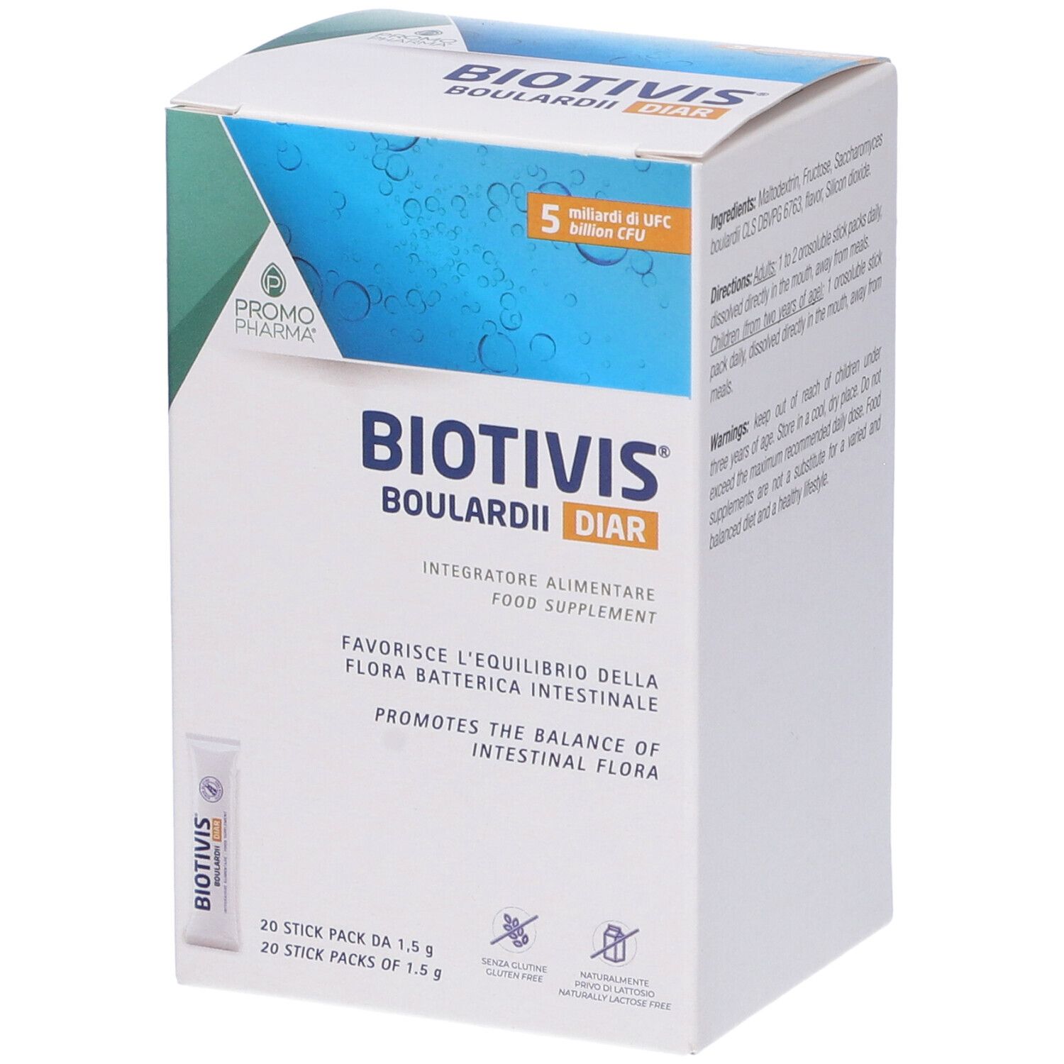 PromoPharma® Biotivis Boulardii Diar Stick Pack 30 g Polvere per soluzione orale