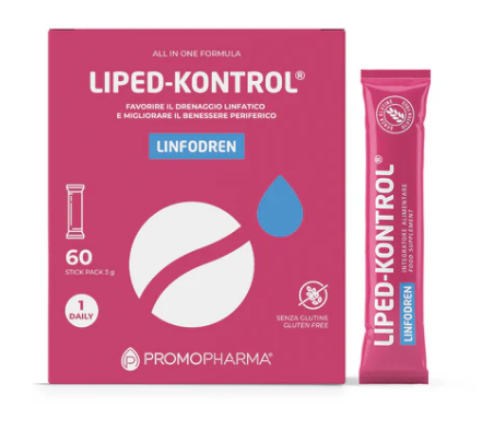 Liped-Kontrol Linfodren Integratore per il Drenaggio dei Liquidi Corporei 60 Stick Pack da 3 g — confronto prezzi