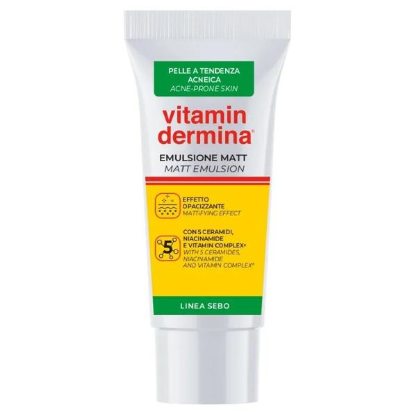 Vitamindermina Emulsione Mat 40 ml Emulsione per per Riequilibrare la Produzione Sebacea ed Opacizzare l?Incarnato