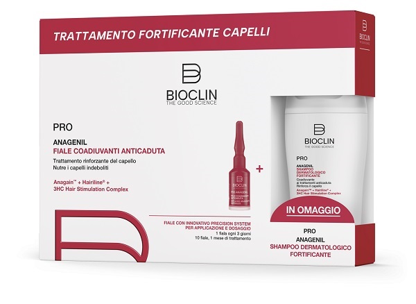 Bioclin Trattamento Anticaduta Kit Shampoo + Fiale Pro Anagenil 1 pz Set