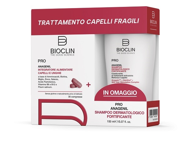 Bioclin Pro Anagenil Capelli e Unghie Compresse + Shampoo Fortificante 31,2 g