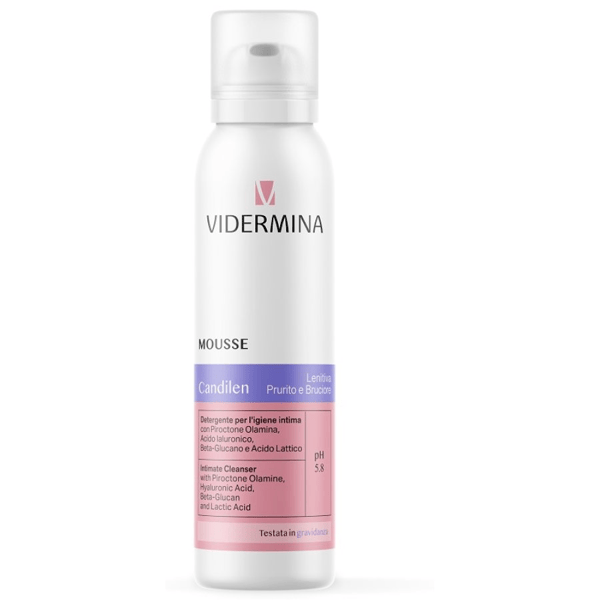 Vidermina Candilen Mousse Detergente Lenitiva per Prurito e Bruciore,