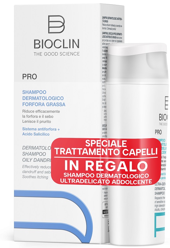 Bioclin PRO Speciale Trattamento Capelli Shampoo Dermatologico Forfora Grassa + Shampoo Ultradelicato — confronto prezzi