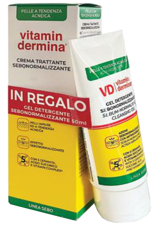 Vitamindermina Kit sebonormalizzante per pelle grassa Crema 40ml+ Gel Detergente 50ml — confronto prezzi