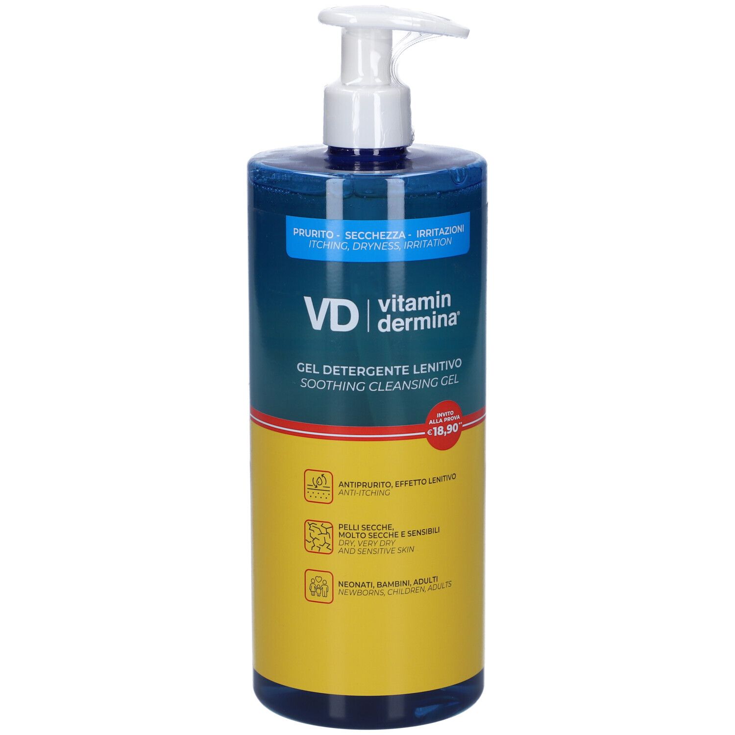 Vitamin Dermina VD Gel Detergente Lenitivo 1000 ml detergente
