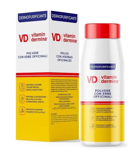 Vitamindermina Polvere 100 g per Eccessiva Sudorazione e Cattivi Odori