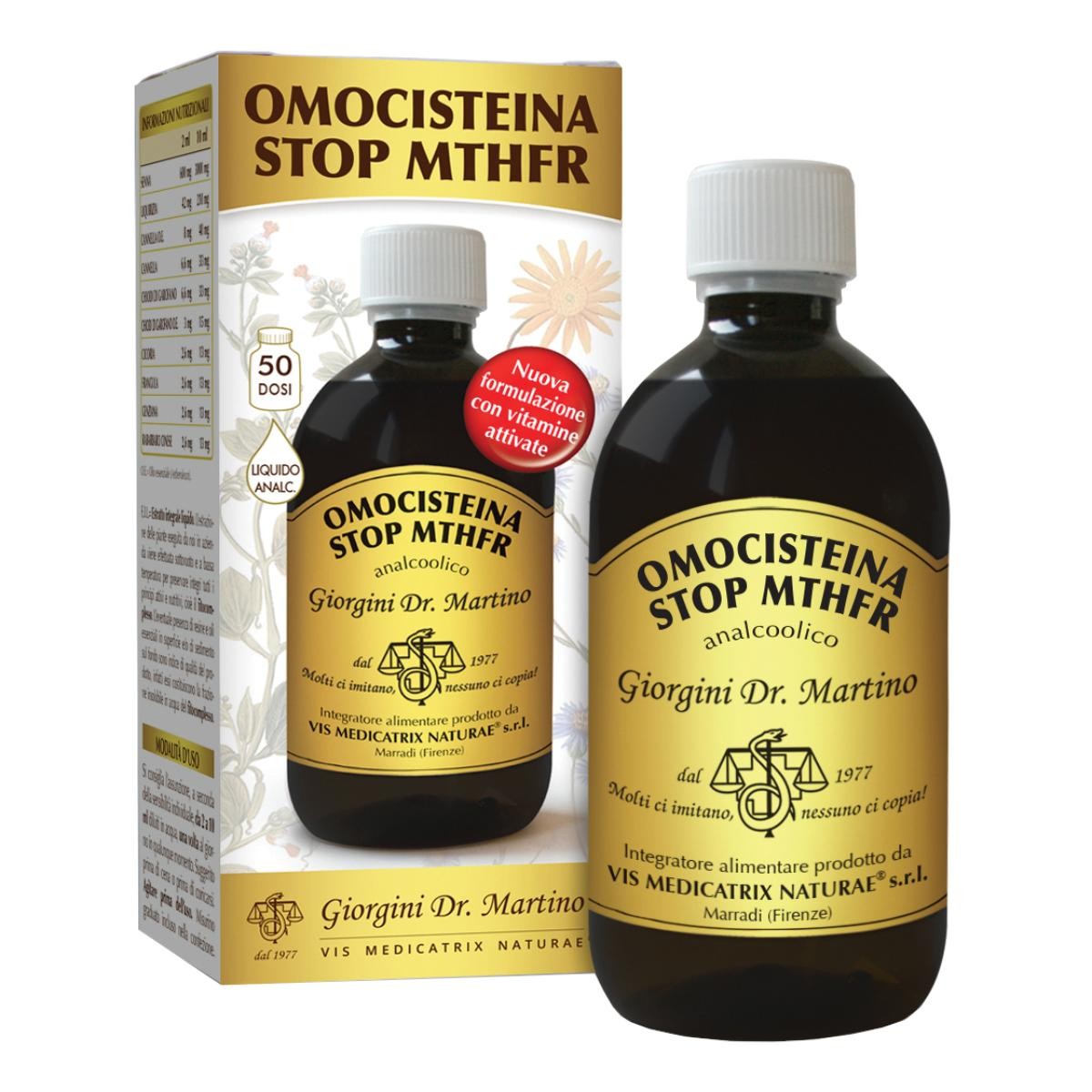 Omocisteina Stop Mthfr Liquido Analcoolico 500 Ml ml Soluzione orale