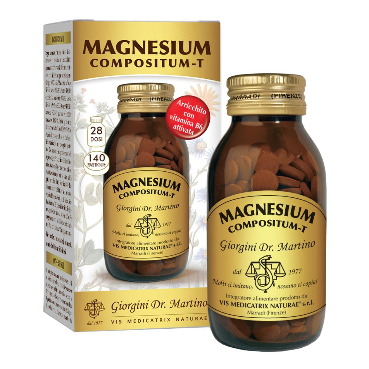 Giorgini Magnesium Compositum T Integratore Alimentare Con Vitamina B6 140 Pastiglie