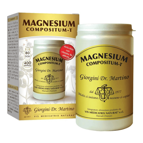 Magnesium Compositum-T Integratore alimentare Benessere muscolare e nervoso 400 pastiglie