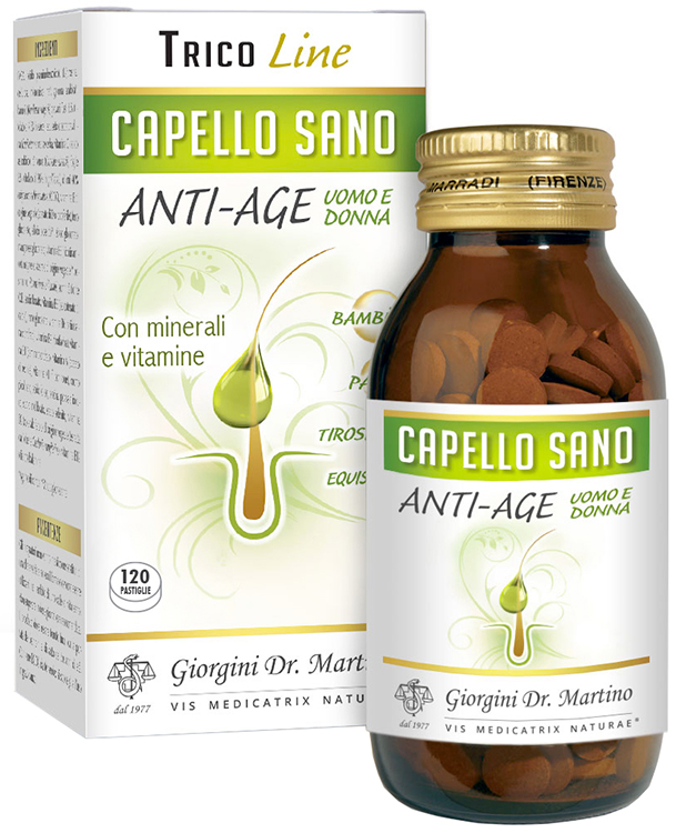 Capello Sano Anti-age Uomo E Donna Integratore Con Vitamine E Minerali 120 Pastiglie