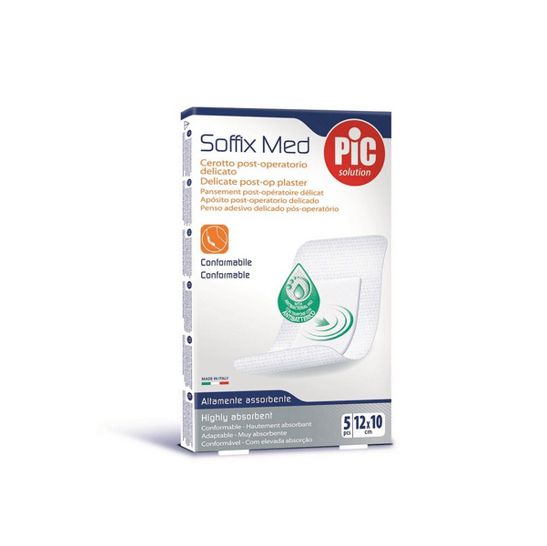 Pic Soffix Med Cerotto Post Operatorio Delicato 10x12 5 Pezzi