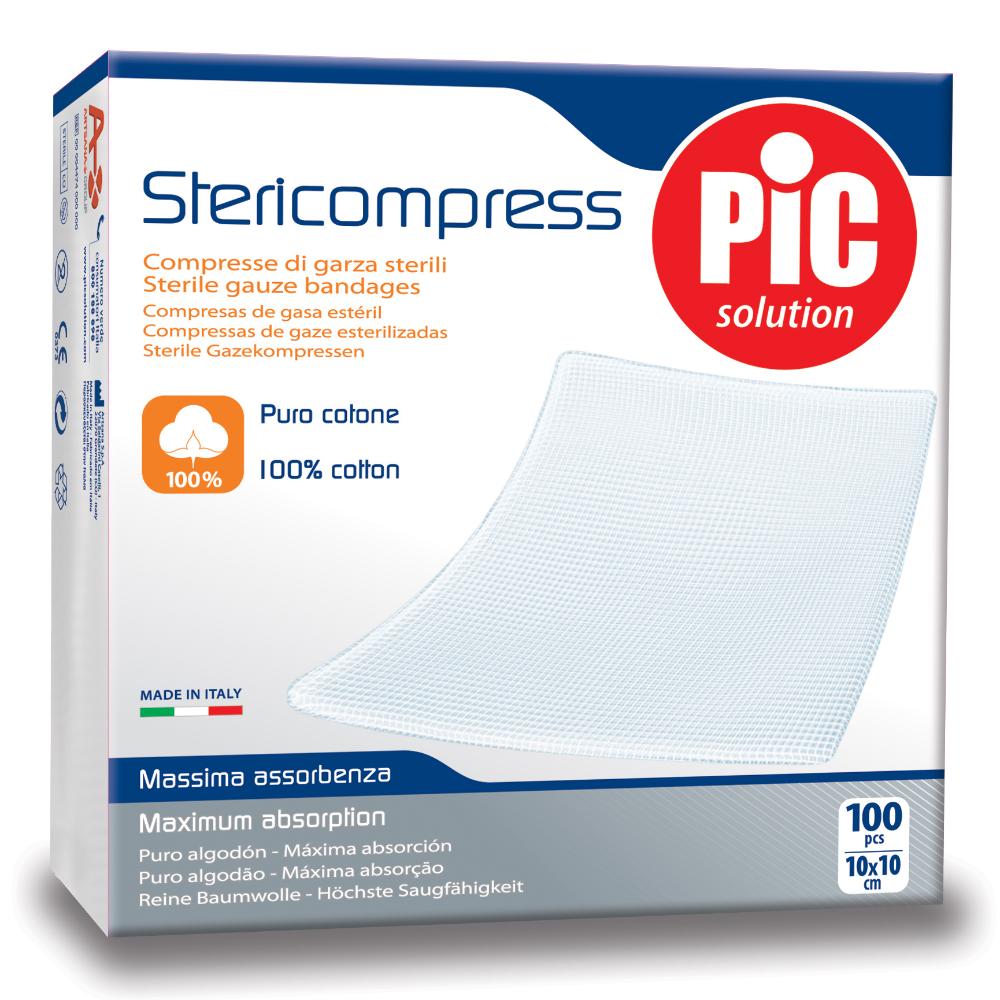 Pic Stericompress - Compresse di Garza sterile per la medicazione 10x10 cm, 100 garze — confronto prezzi