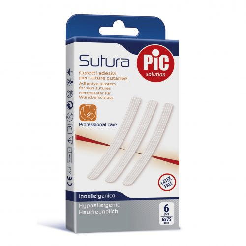 Pic Cerotti Sutura 6 x 75 mm 6 Pezzi
