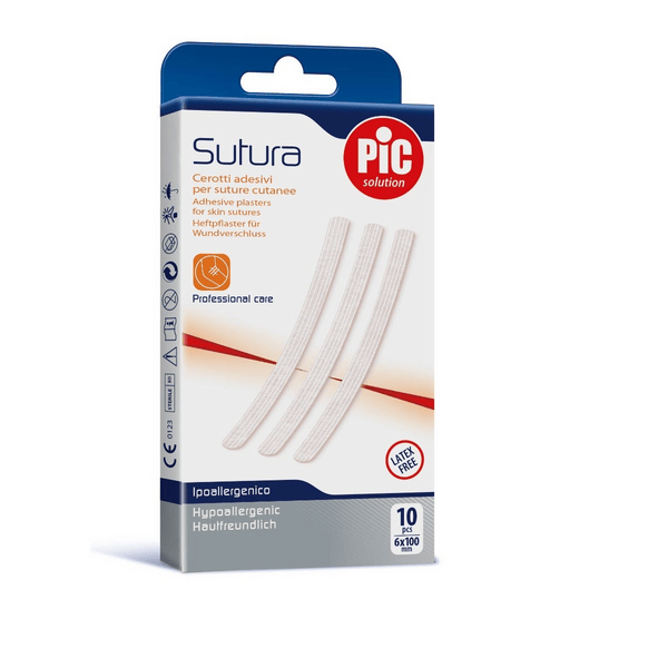 Pic Sutura Cerotti Adesivi per Suture Cutanee 6X100 mm 10 Pezzi — confronto prezzi