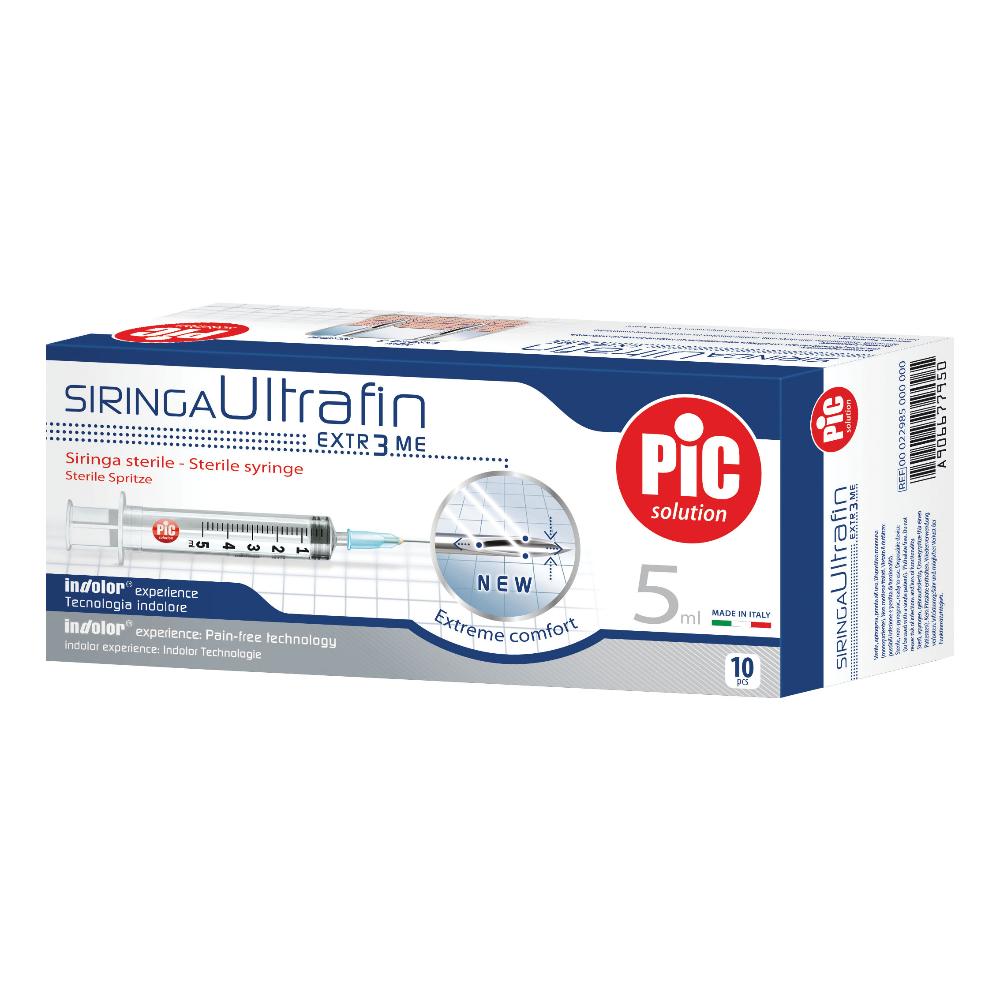 Siringa ultrafin 5 ml gauge 23 1/4 10 pezzi