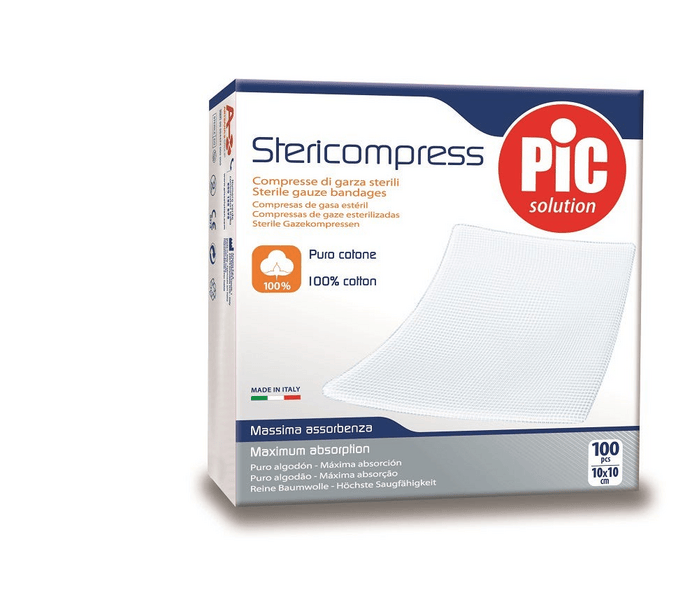 Pic Stericompress Compresse di Garza 10 x 10 cm Sterili 100 Pezzi — confronto prezzi