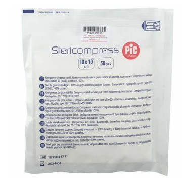 PIC Garza Compressa Idrofila Pic 10x10cm 4 Strati Fustella 50 pz per ferite — confronto prezzi